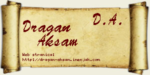 Dragan Akšam vizit kartica